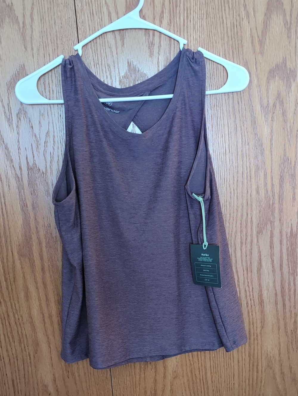 We Wander Heathered Plum Performance Tank